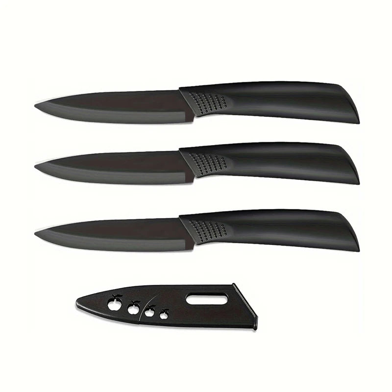 Portable Fruit Knife Set with Cover – Stainless Steel, 1/3 Pc Fruit Knife Set Axl 3pcs