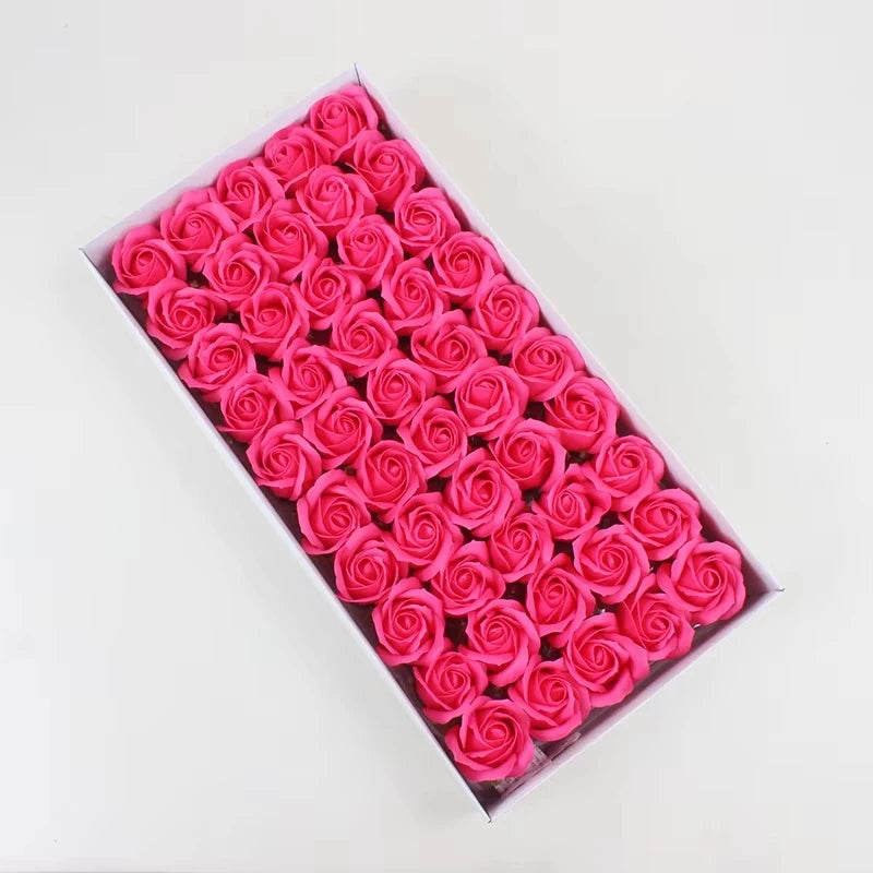 Soap Rose Artificial Flowers for Wedding & Home Décor 50/100 Pcs Artificial Flowers Axl color 11 100 pcs