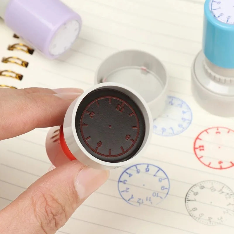 Clock Stamp Teaching Tool for Kids – Learn to Tell Time Seal Teaching Stamp Seal Axl