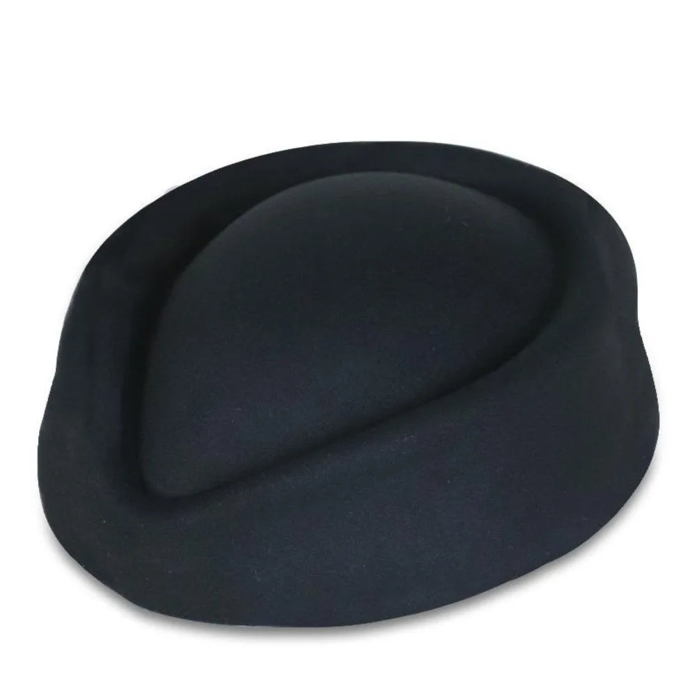 Women's Vintage Felt Beret Pillbox Fascinator Hat – All Seasons Vintage Felt Beret Axl Black