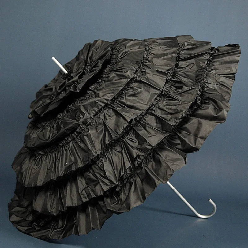 Nordic Lace Long-Handle Umbrella – Luxury Women's Parasol Lace Parasol Umbrella Axl