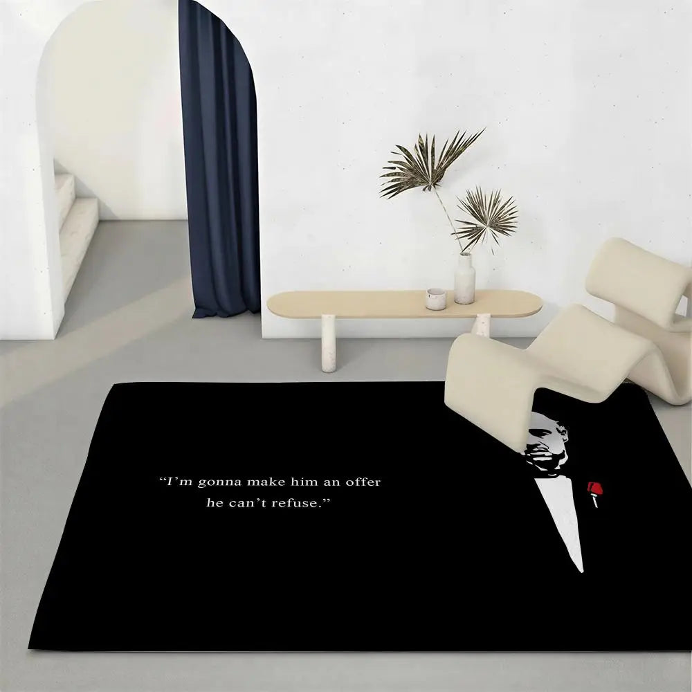 The Godfather Flannel Floor Mat – Non-Slip Indoor Rug Flannel Floor Mat Axl White2 40x60cm