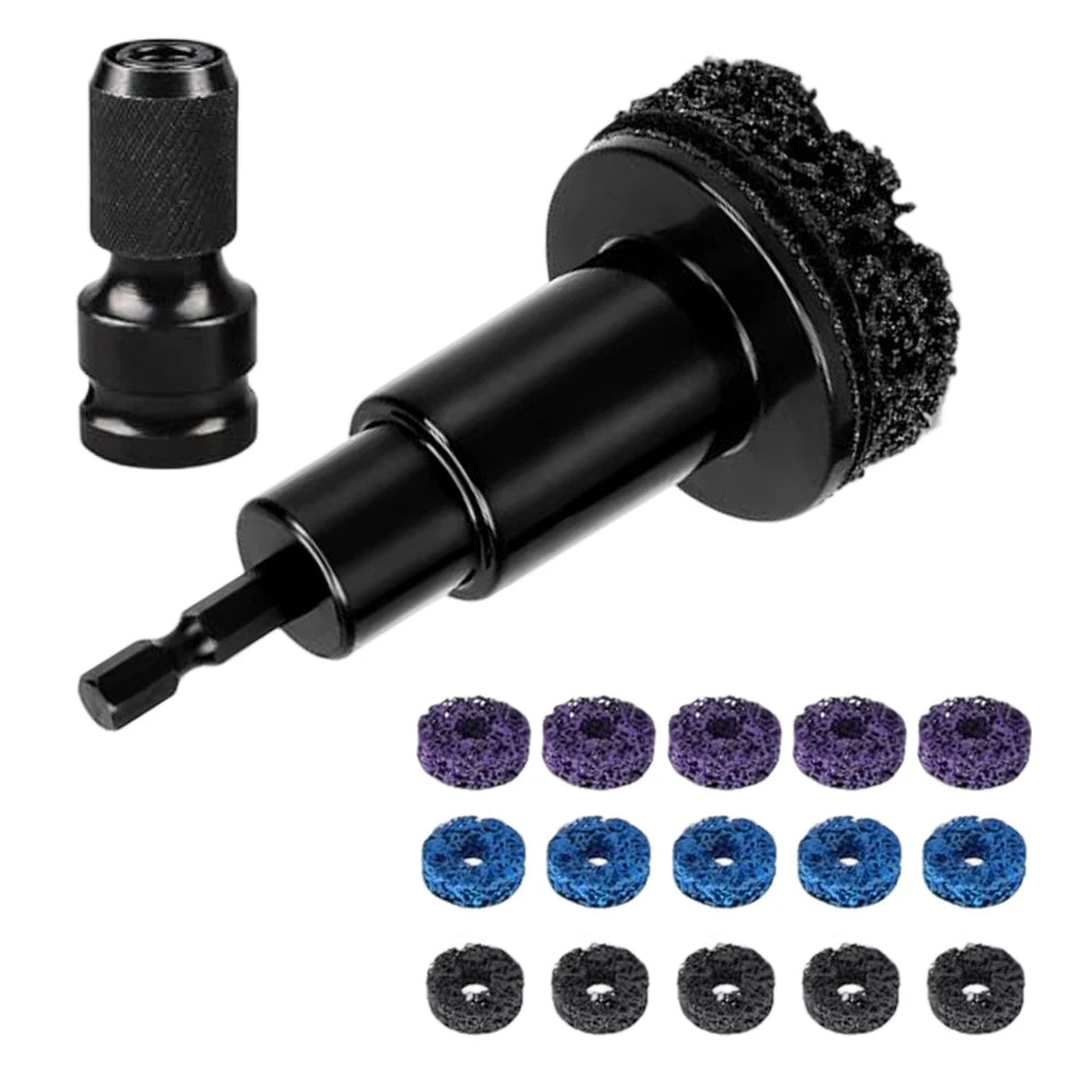 Wheel Hub Cleaning Kit – Rim & Brake Rust Removal Drill Tool Wheel Hub Cleaning Kit Axl