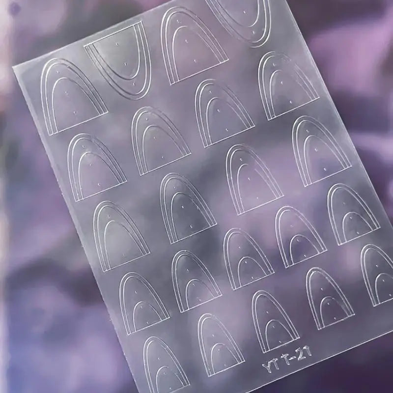 Hollow French Nail Stickers – Heart & Butterfly Nail Art Decals Nail Art Stickers Axl A21