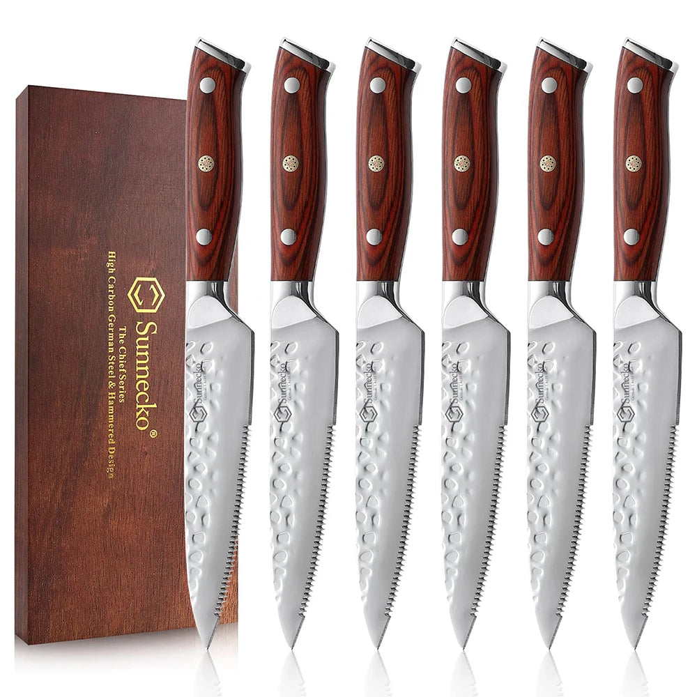 Sunnecko 3-Piece Chef's Knife Set – Ultra Sharp Stainless Steel Chef's Knife Set Axl 6PCS Knives Set China Mainland