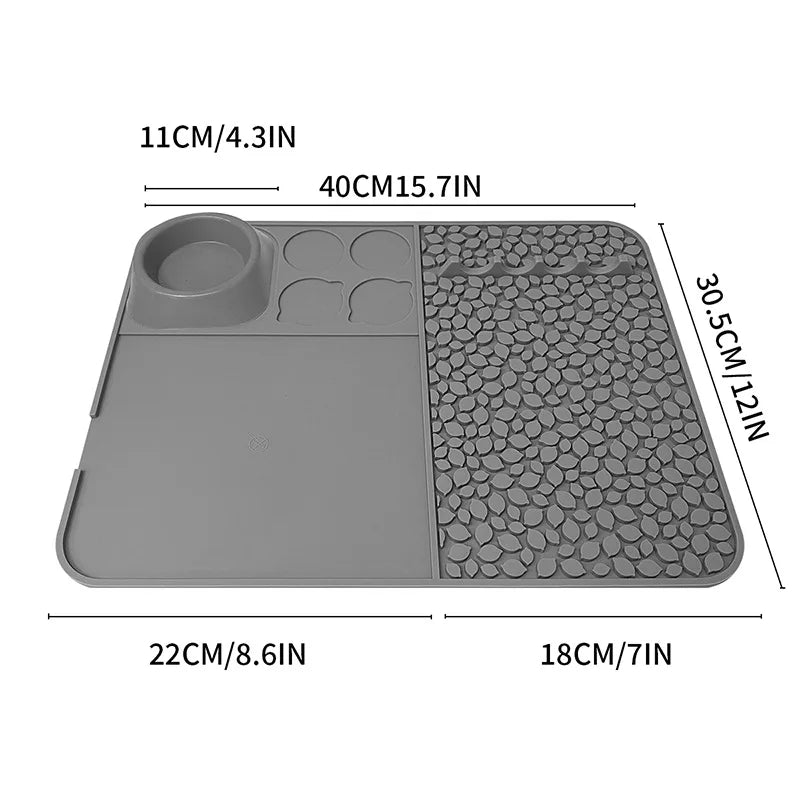 Heavy Duty Silicone Bar Mat – Non-Slip Draining Cocktail Pad Silicone Bar Mat Axl Gray Set