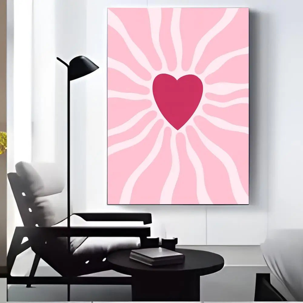 Pink Abstract Canvas Wall Art – HD Print Poster | Home Decor Canvas Wall Art Axl Black10 50X70cmFrameless