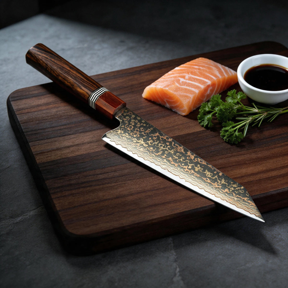 XITUO 8" Kiritsuke Chef Knife – Damascus Steel & Rosewood Chef Knife Axl