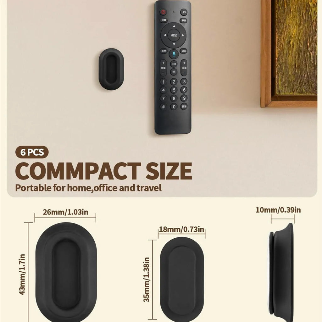 6-Pack Magnetic Remote Control Holder | Silicone Wall Mount Wall Mount Organizer Axl