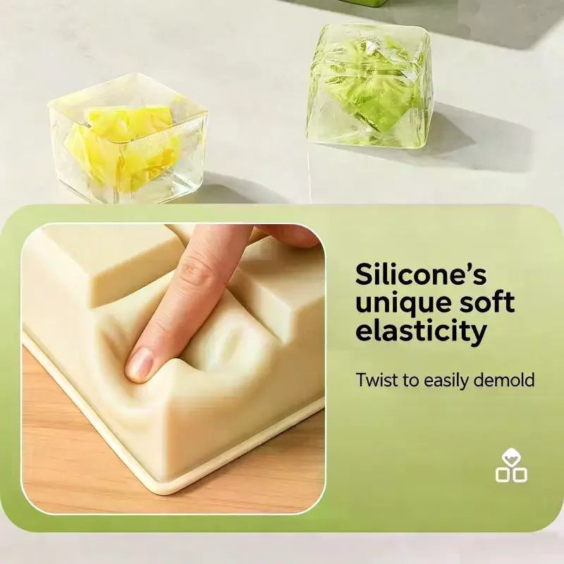 Large Silicone Ice Cube Tray with Leak-Proof Lid | Easy Release Silicone Ice Tray Axl