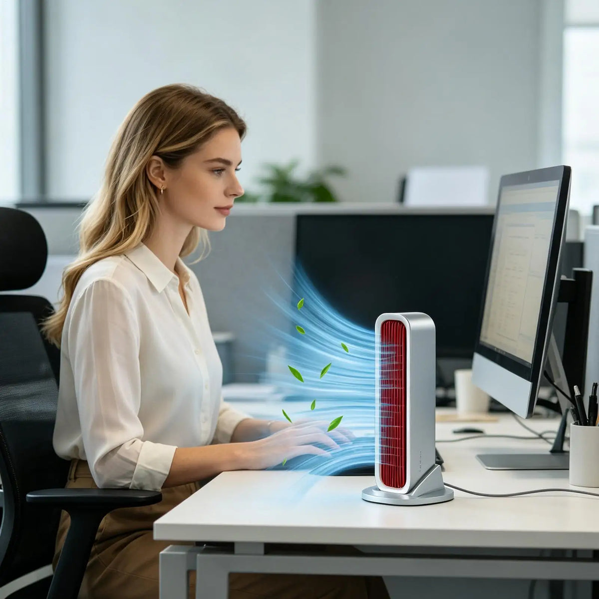 Bladeless Tower Fan 3 Modes Remote Control 4000mAh Battery Bladeless Tower Fan Axl
