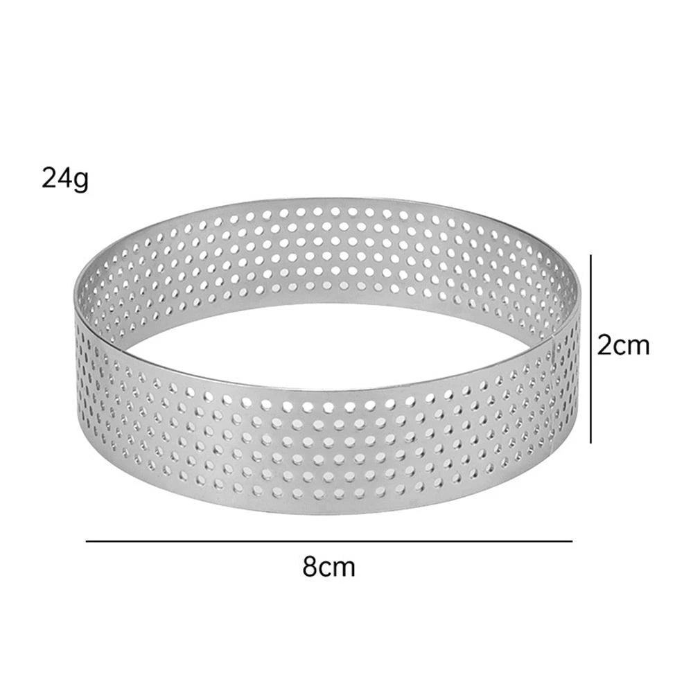 Stainless Steel Perforated Tart Ring & Mousse Cake Mold Tart Ring Mold Axl 8cm