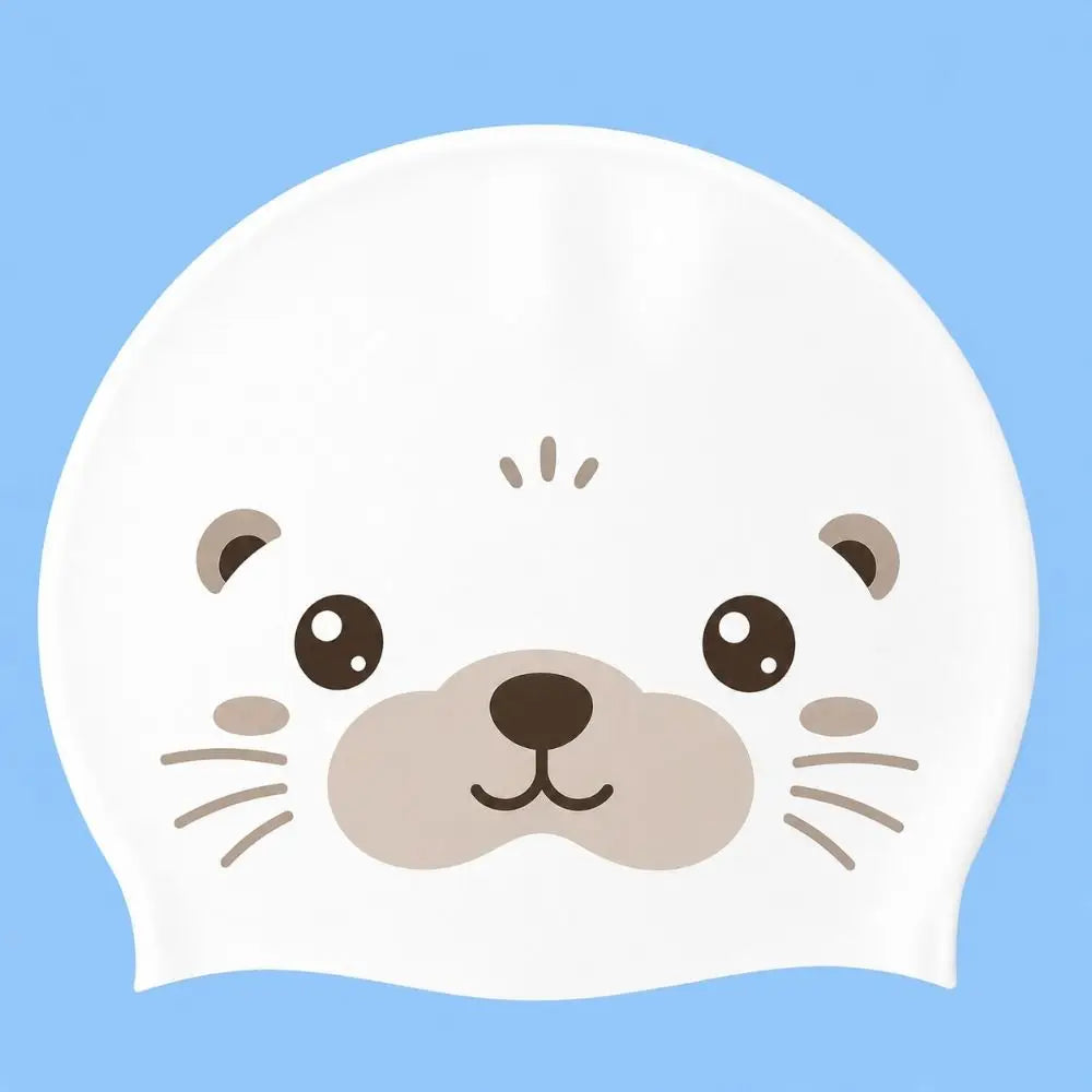Sea Otter Silicone Swim Cap – Funny Bathing Hat for Adults Silicone Swim Cap Axl