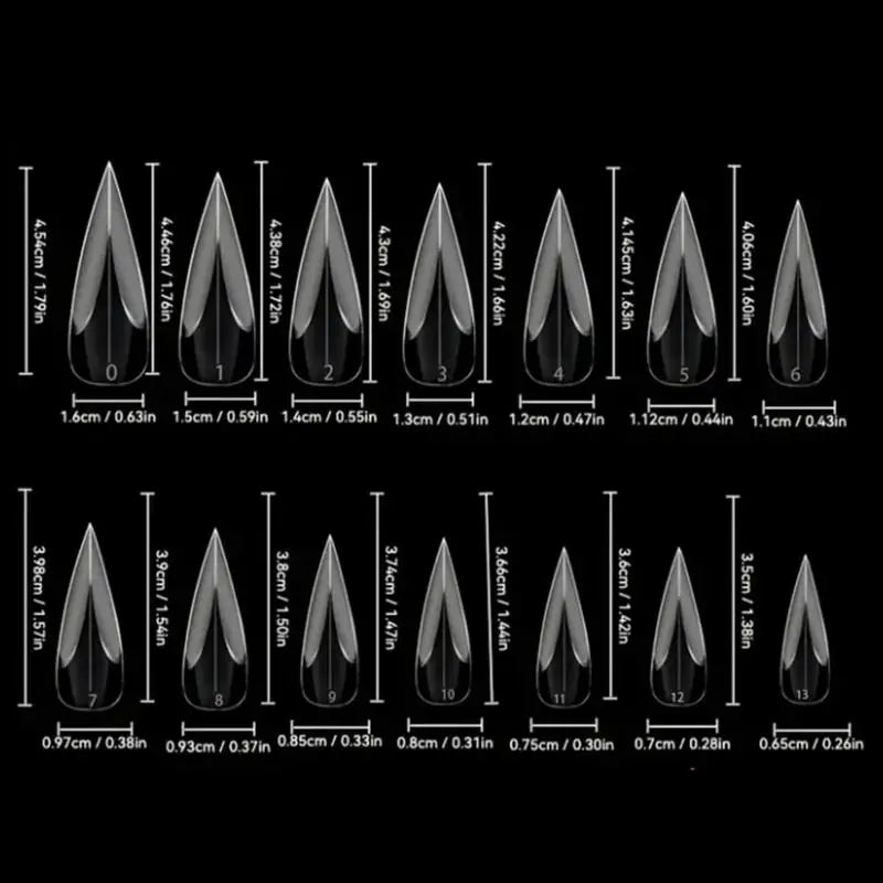 140-Piece Eagle Claw Full Cover Nail Tips & Dual Form Extension False Nail Tips Axl
