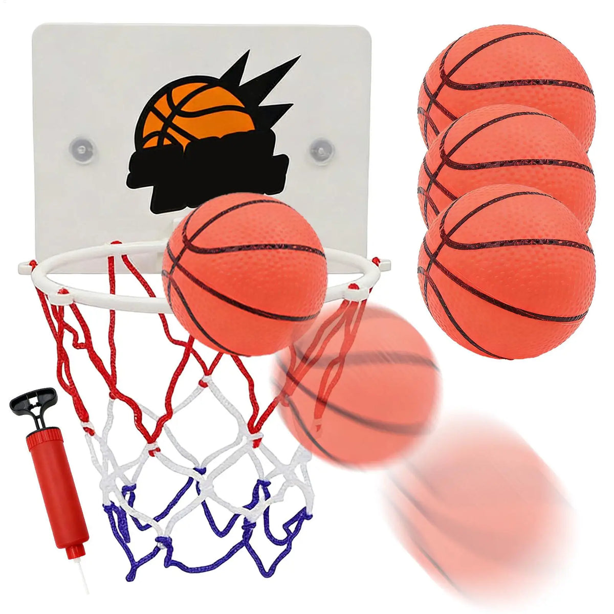 Mini Indoor Basketball Hoop for Kids – Suction Cup Wall Mount Kids Basketball Hoop Axl