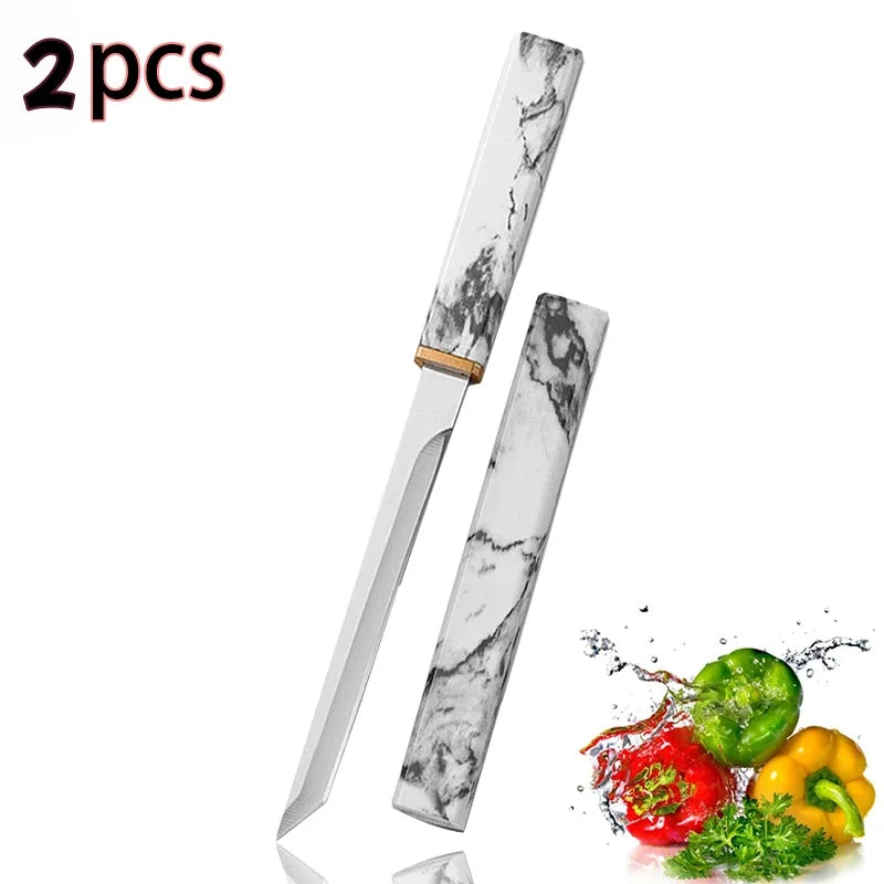Stainless Steel Pocket Knife – Camping, Fruit & Veg Cutter Outdoor Pocket Knife Axl 2pcs