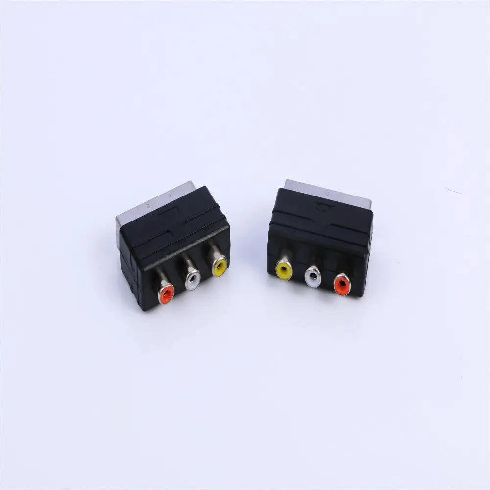 SCART Male to 3 RCA Female Adapter for TV DVD AV Converter AV Cable Adapter Axl