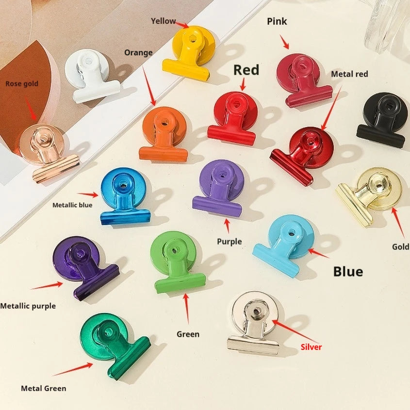 Round Magnetic Clips – Strong Metal Magnet Clips 5 or 10 Pcs Magnetic Clips Axl
