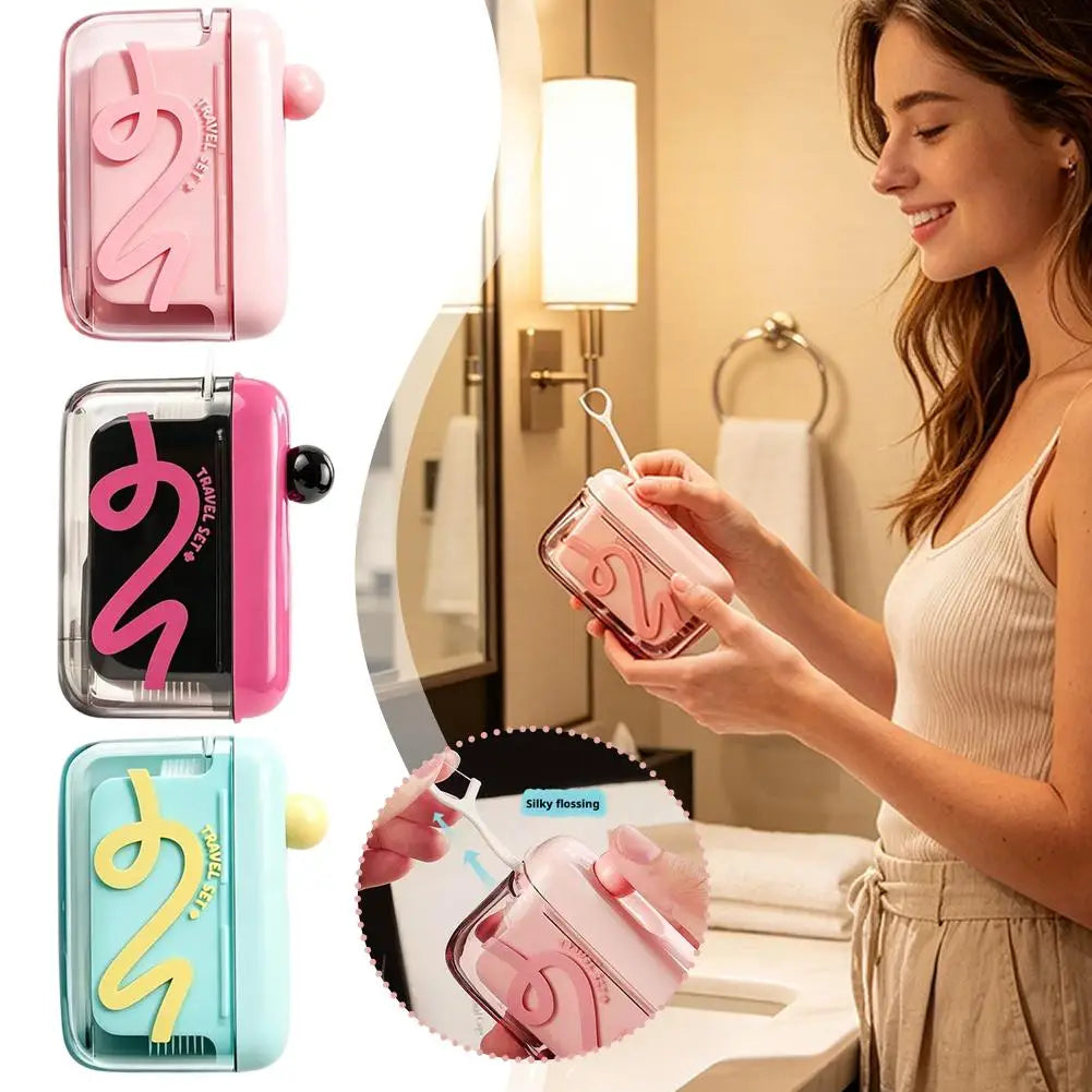 Automatic Pop-Up Dental Floss Pick Dispenser Travel Case Floss Pick Dispenser Axl