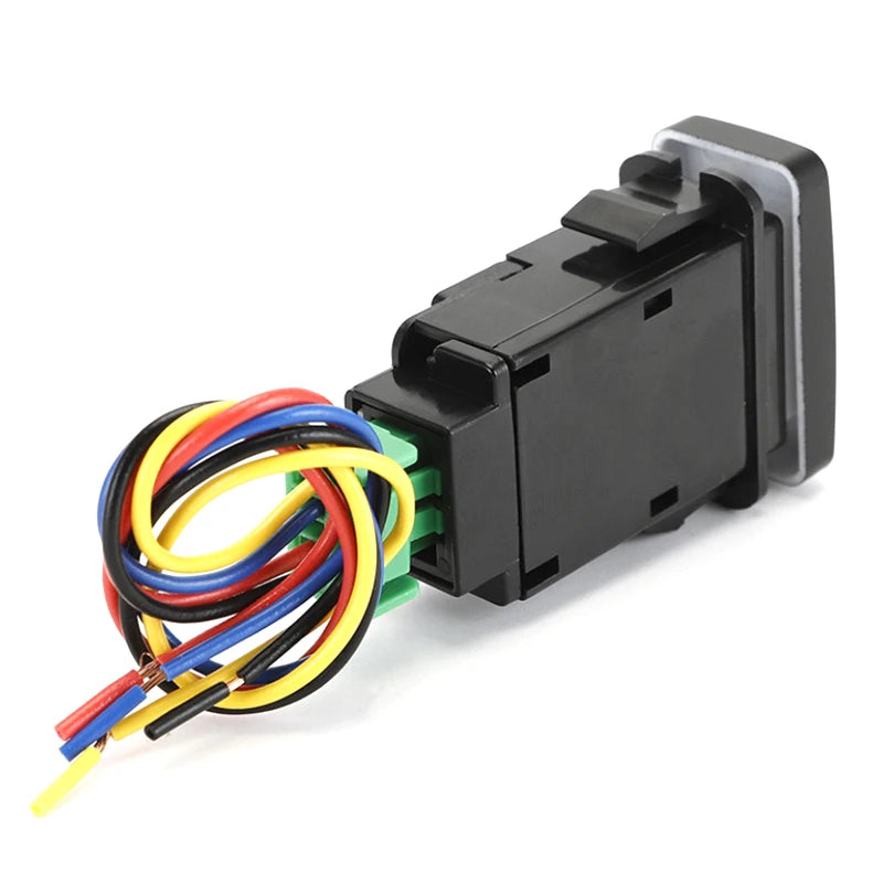 5-Pin LED Fog Light Push Button Switch with Wire for Honda Fog Light Switch Axl