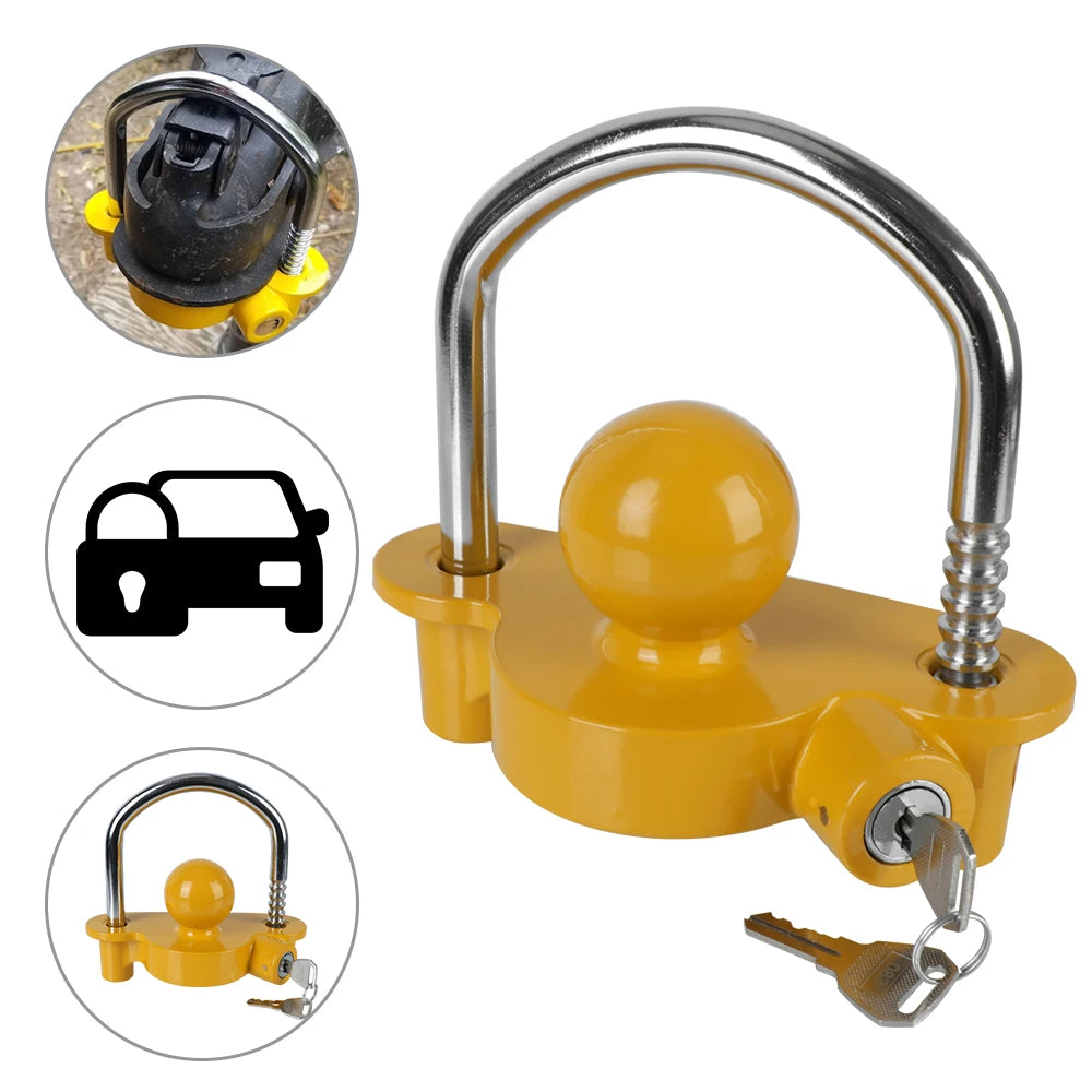 Adjustable Trailer Hitch Lock – Anti-Theft Tow Ball Security Trailer Hitch Lock Axl