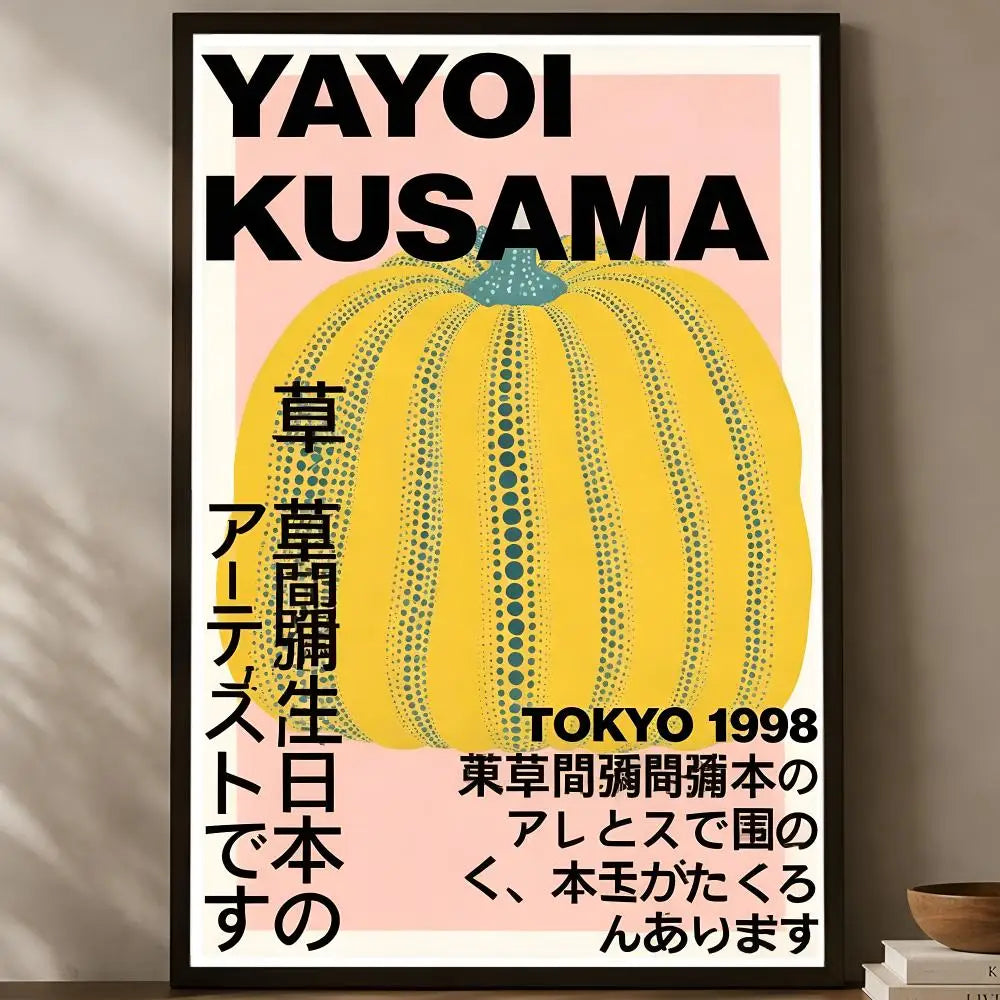 Yayoi Kusama Wall Art Poster – Self-Stick Waterproof HD Wall Art Poster Axl White04 30X40cmNoframe
