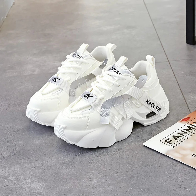 Women's Thick-Sole Casual Sneakers | Breathable Fashion Shoes Women's Casual Sneakers Axl white 38
