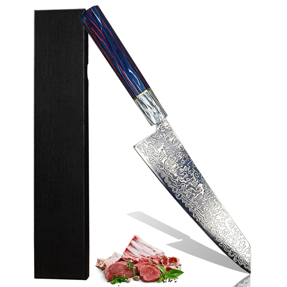 Japanese Damascus Chef's Knife – 20cm Solid Wood Handle Damascus Chef's Knife Axl