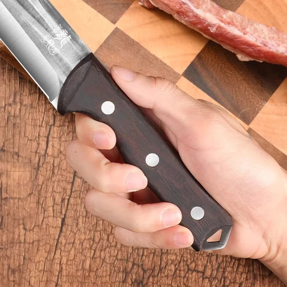 PLYS Hand-Forged Boning Knife – 14.8" Stainless Steel Butcher Boning Knife Axl