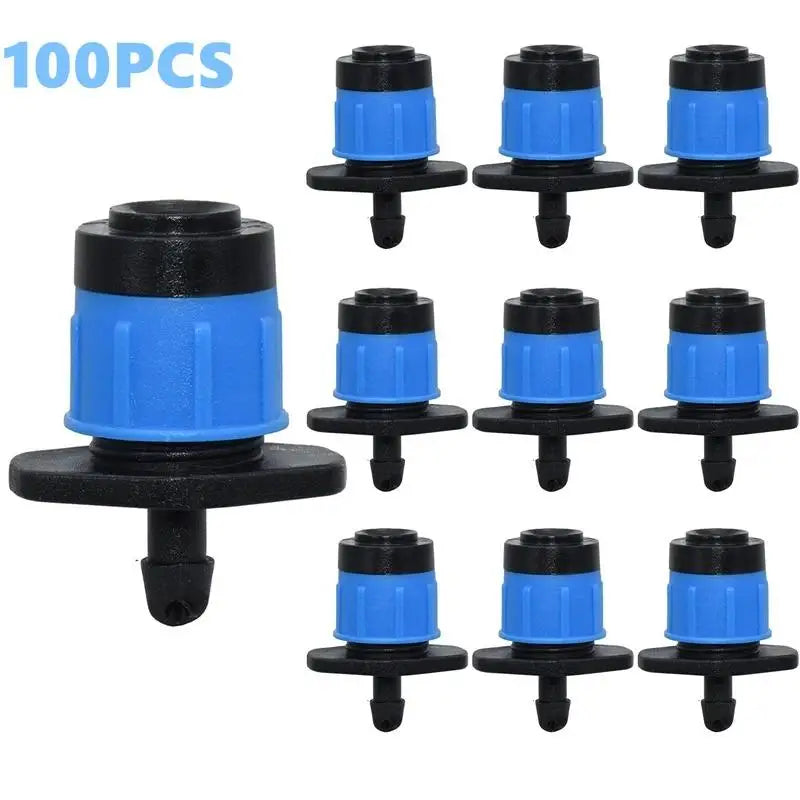 Adjustable Mushroom Dripper Sprinkler Nozzles – 50 or 100 Pack Drip Irrigation Nozzles Axl 100pcs
