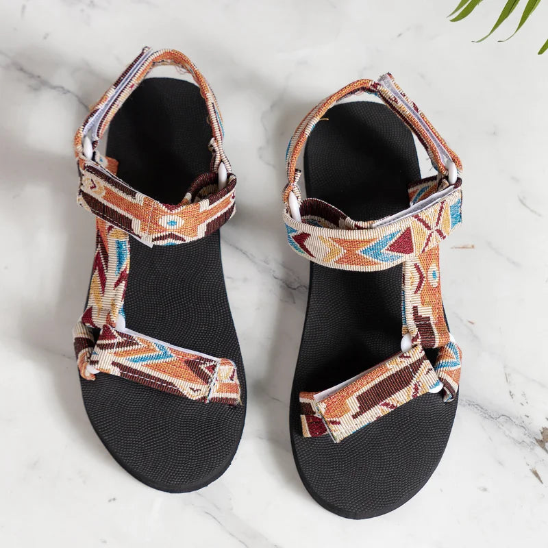 Women's Thick Sole Beach Sandals – Flat Summer Slippers Women's Flat Sandals Axl