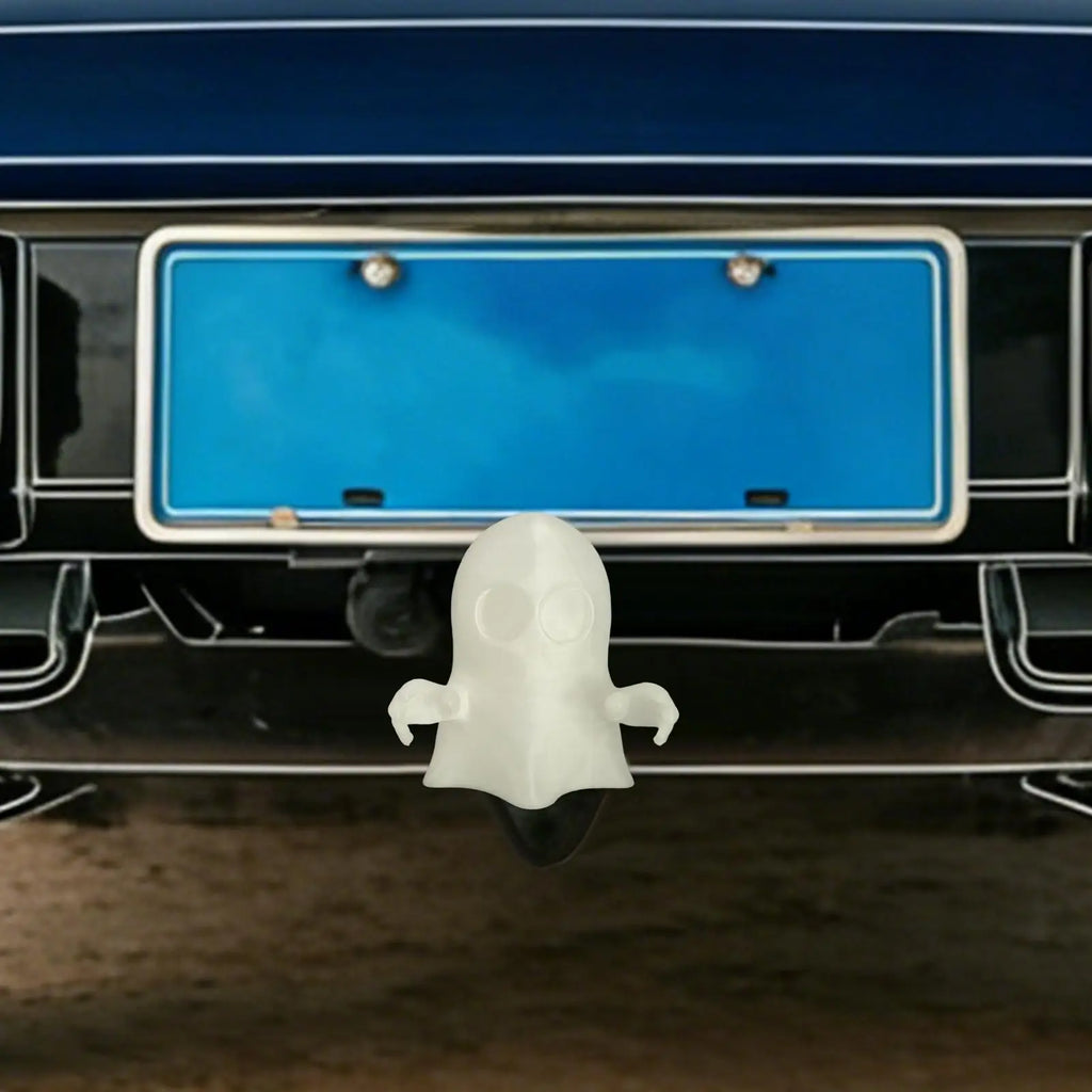 Ghost Glow-in-the-Dark Trailer Hitch Cover Plug | 3D Printed Trailer Hitch Cover Axl