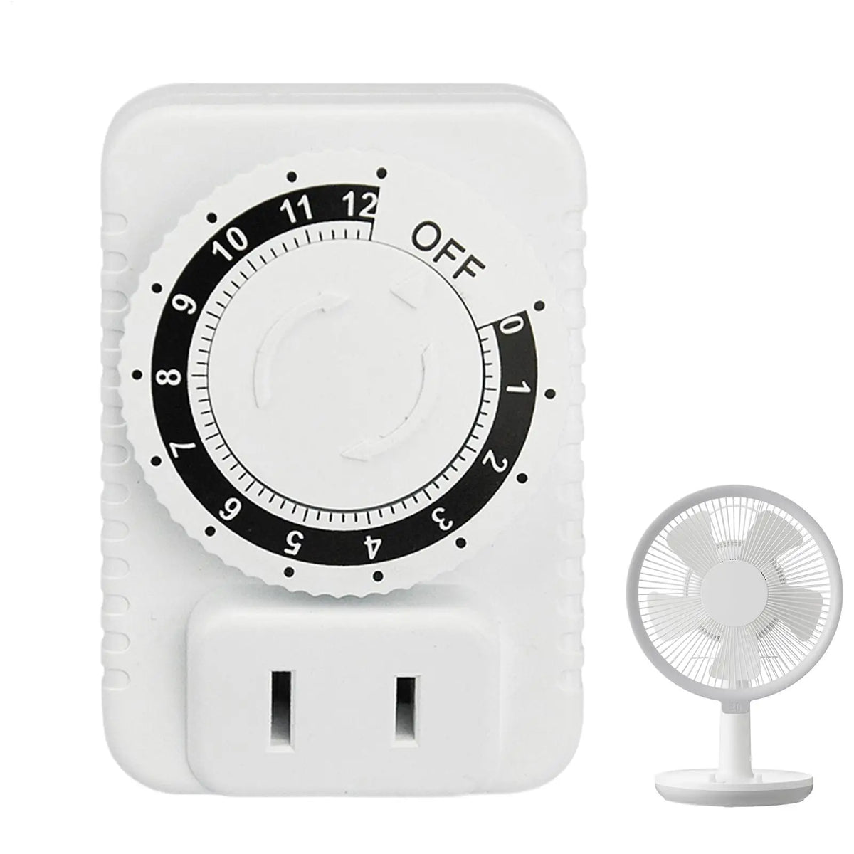 12-Hour Mechanical Timer Outlet – US Plug Cyclic Timing Socket Mechanical Timer Socket Axl