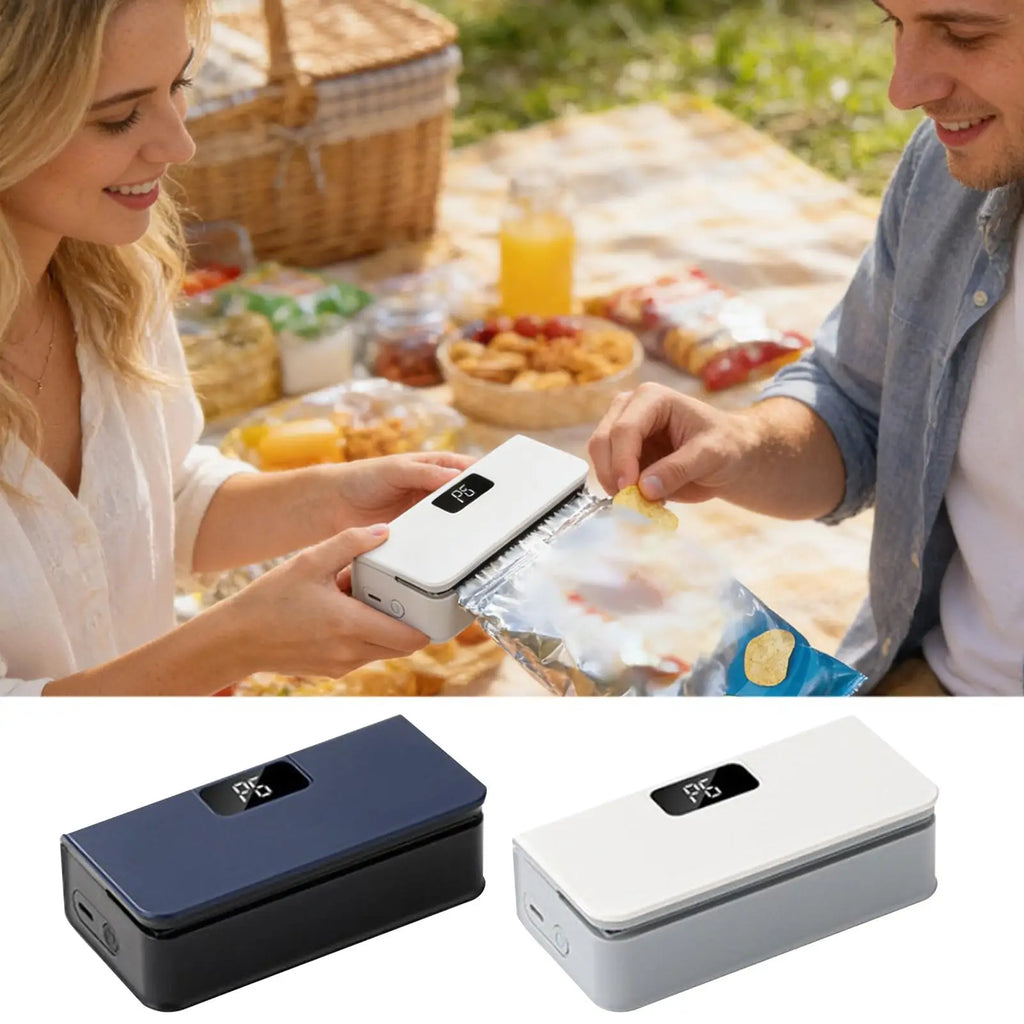 Electric Mini Bag Sealer 6-Mode Rechargeable with Cutter Handheld Bag Sealer Axl