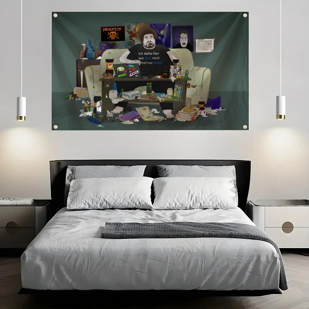 Drachenlord Fan Flag – Wall Décor & Outdoor Event Banner Decorative Fan Flag Axl