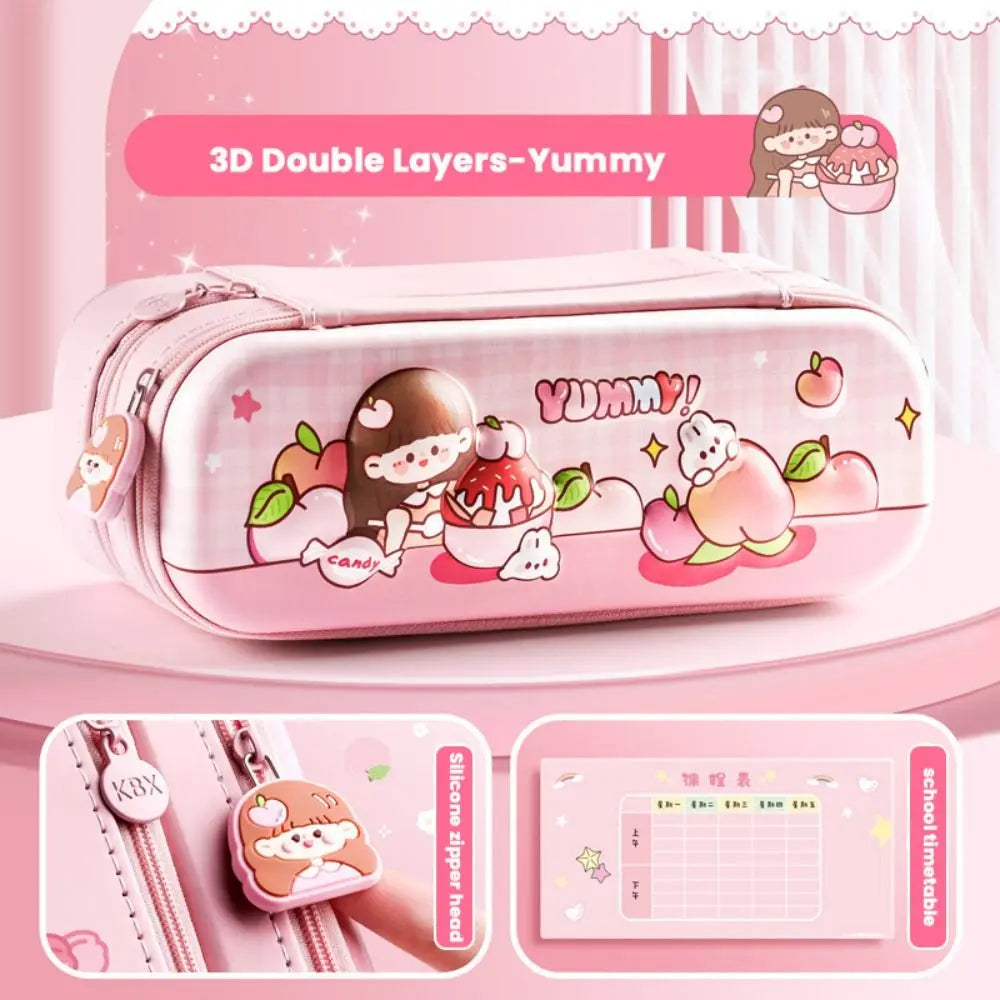 Capybara 3D Pencil Case – Double Layer Large Capacity Pen Box Pencil Case Axl Yummy