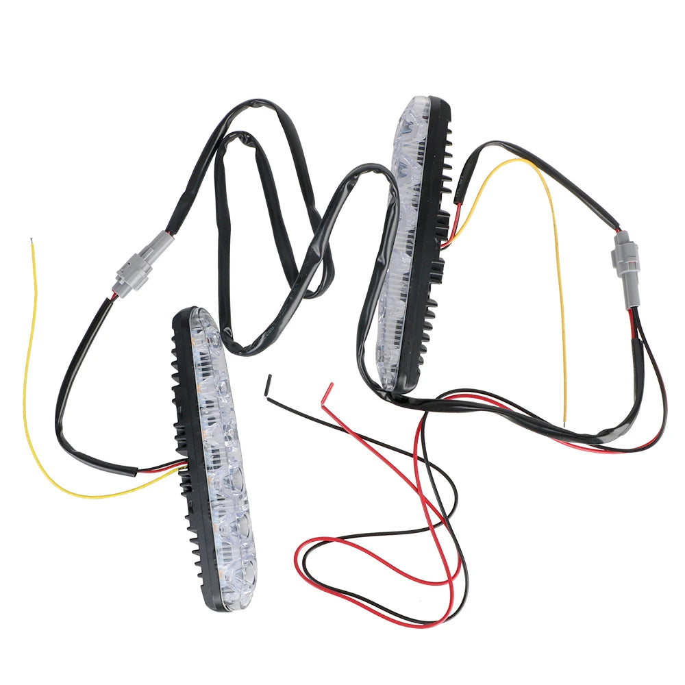 Universal DC 12V LED Daytime Running Lights with Turn Signal LED Daytime Running Lights Axl