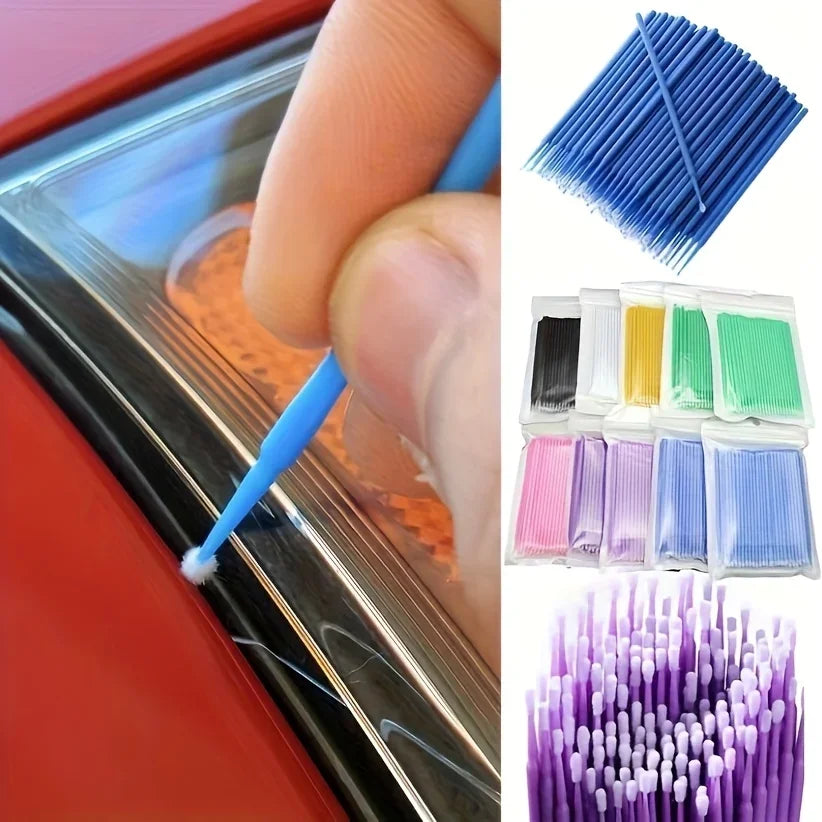 100-Pack Disposable Micro Brushes – Fine Tip Precision Applicator Disposable Micro Brushes Axl