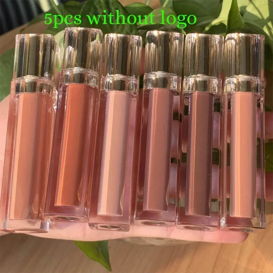 Vegan Waterproof Lip Gloss | Private Label Liquid Lipstick Lip Gloss Axl 5pcs without logo