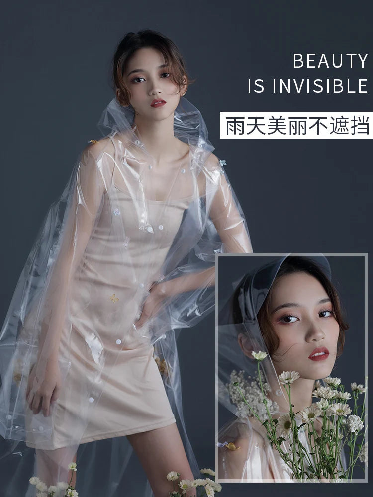 Clear Waterproof Raincoat – Transparent Plastic Rain Poncho Waterproof Rain Poncho Axl