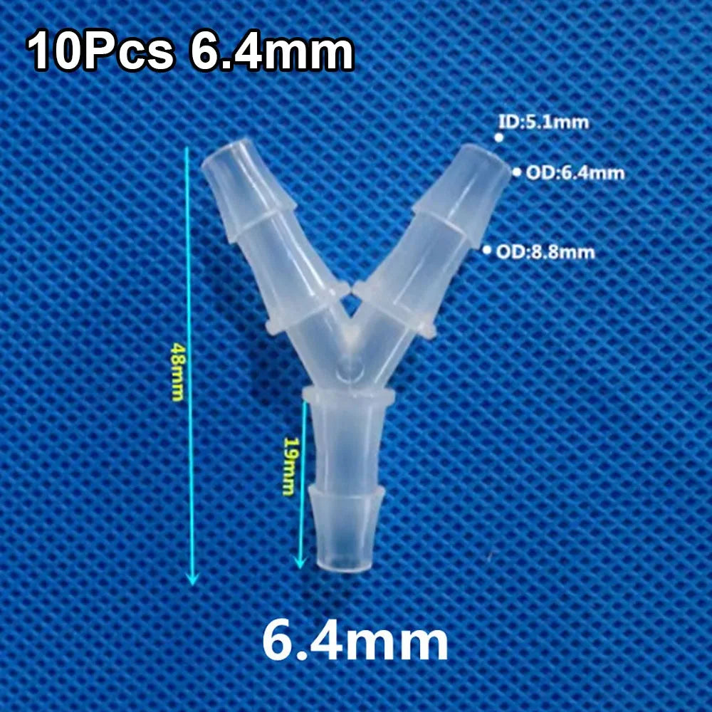 10-Pack Y-Type Tee Connectors – 3-Way PP PE Hose Fittings Hose Tee Connectors Axl 10Pcs 6.4mm