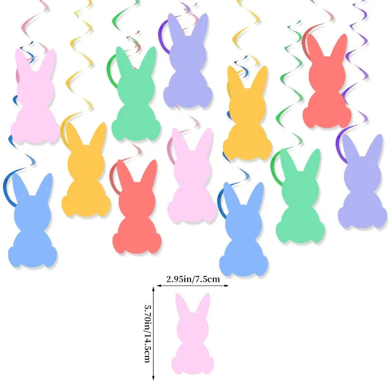 Easter Party Decoration Set – Bunny Flag & Flower Pull Banner Easter Party Decoration Axl