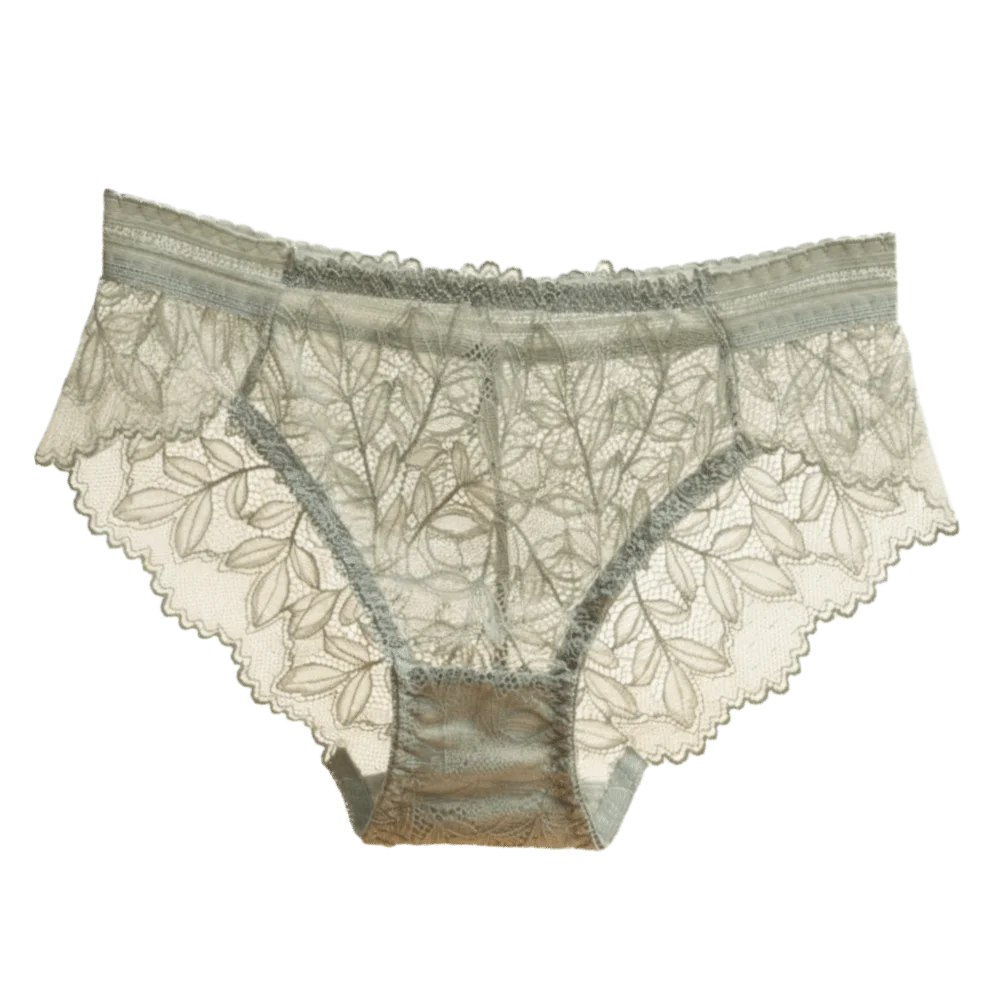 Women's Lace Mesh Briefs – Seamless Low-Rise Underwear Women's Briefs Axl Green One Size 1pc
