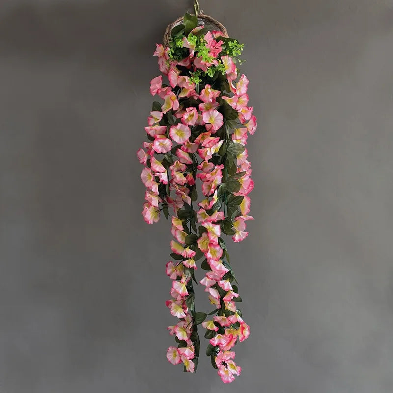Silk Morning Glory Artificial Wall Hanging Flower Bouquet 85cm Artificial Flower Bouquet Axl 03