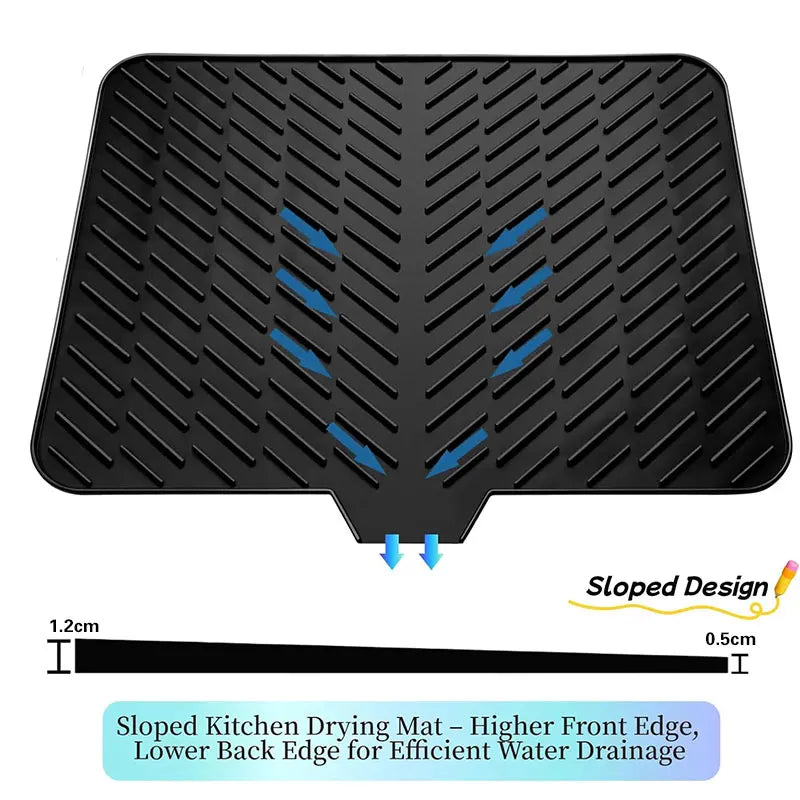 Silicone Dish Drying Mat – Non-Slip, Foldable & Heat-Resistant Dish Drying Mat Axl