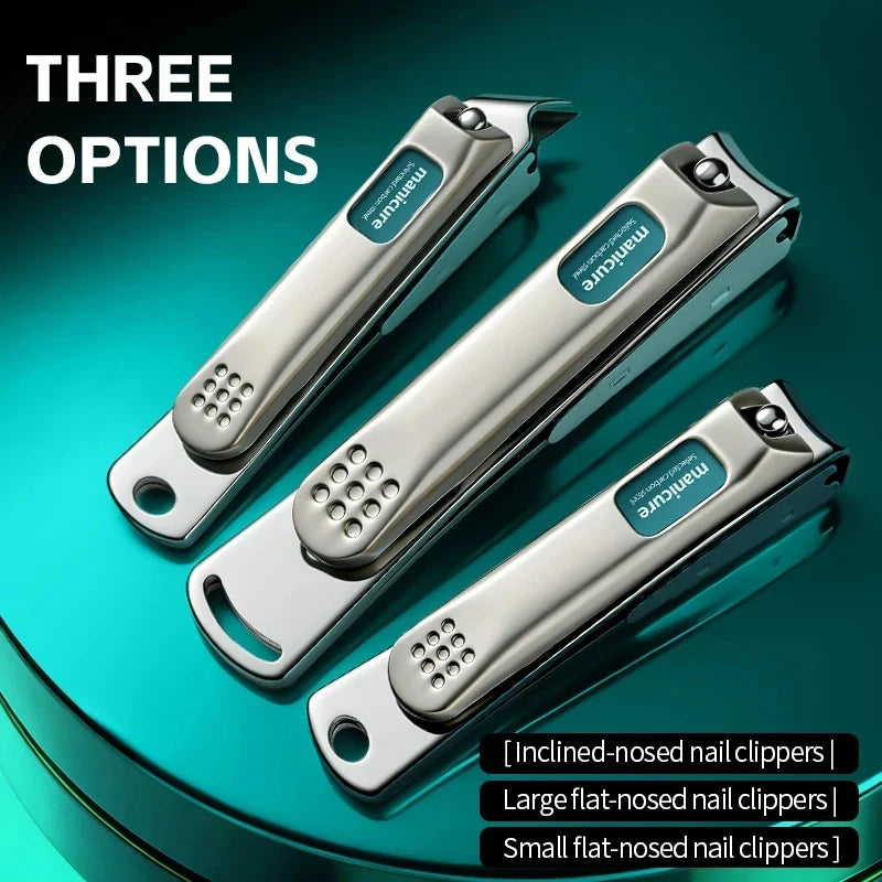 Stainless Steel Nail Clipper Set – Anti-Splash Manicure Kit Nail Clipper Set Axl