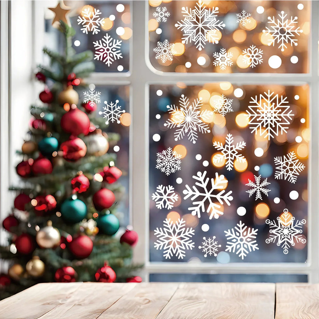 Christmas Snowflake Window & Wall Stickers – Festive Xmas Decor Christmas Wall Stickers Axl