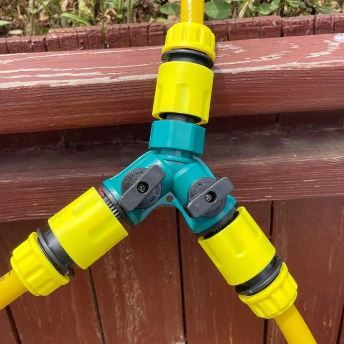 Y-Shape Garden Hose Splitter – 3-Way Water Pipe Connector Hose Splitter Connector Axl