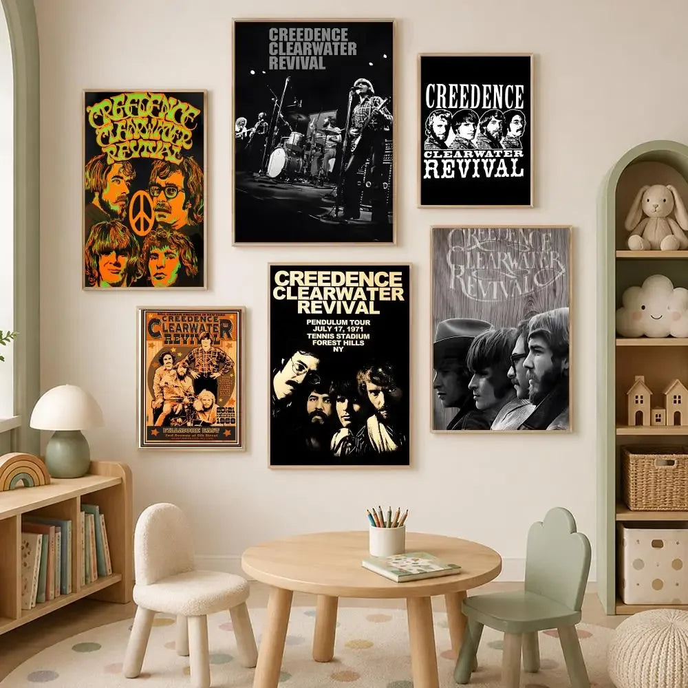 Creedence Clearwater Revival HD PVC Wall Poster – Self-Stick Wall Art Poster Axl