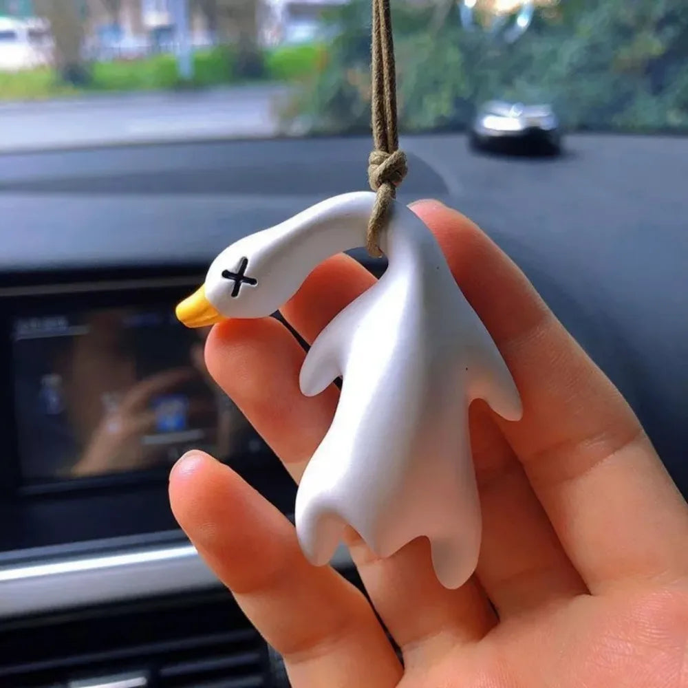 UV Color-Changing Roast Duck Car Mirror Pendant | Resin Car Mirror Pendant Axl
